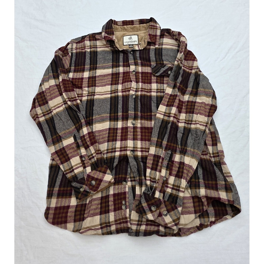 Legendary‎ Whitetails Men's Flannel Button Down Outdoor Rugged Shirt Size Large